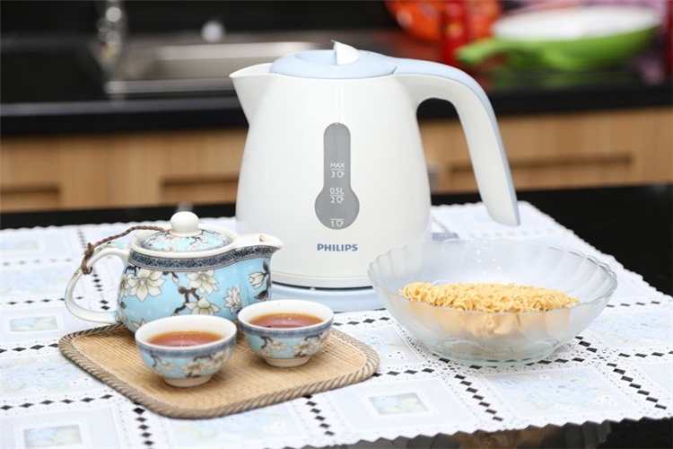 Bình siêu tốc Philips 0.8 lít HD4608 Màu Trắng - Xám