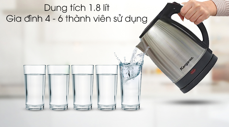 Bình đun siêu tốc Kangaroo 1.8 lít KG-338