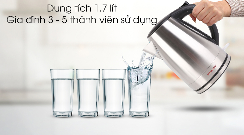 Bình đun siêu tốc Sunhouse 1.7 lít SHD 1370