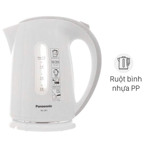 Bình đun siêu tốc Panasonic 1.7 lít NC-GK1WRA