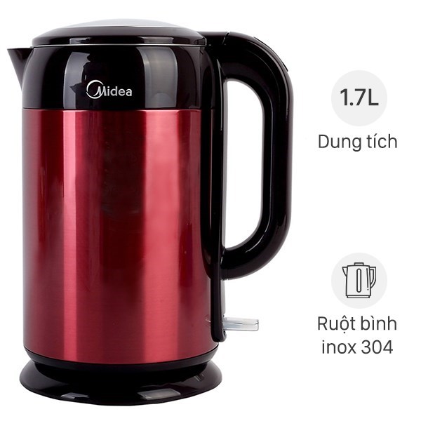 Bình đun siêu tốc Midea 1.7 lít MK-317DR