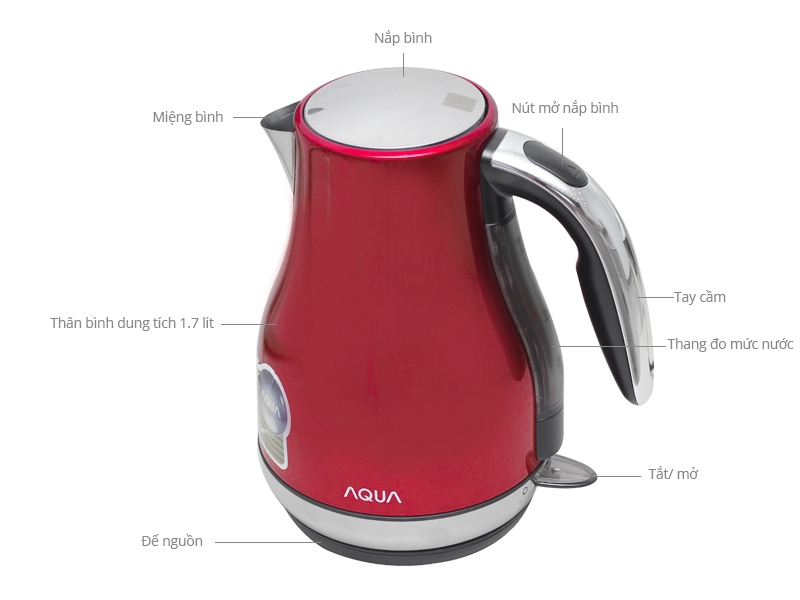Bình đun siêu tốc Aqua AJK-F794 1.7 1.7 lít
