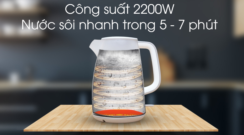 Bình đun siêu tốc Philips 1.5 lít HD9334