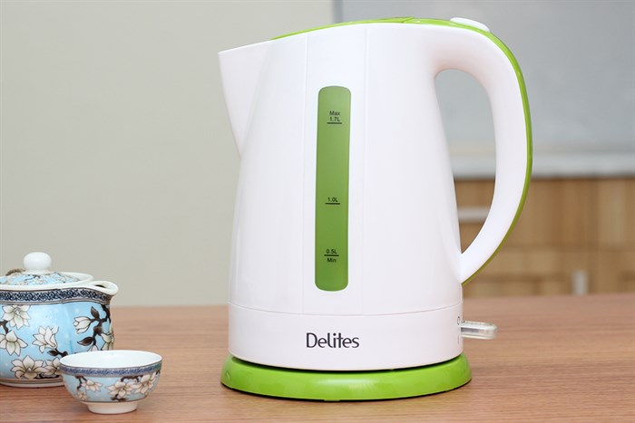 Bình đun siêu tốc Delites 1.7 lít ST17P01WG Xanh lá Màu Trắng - Xanh lá