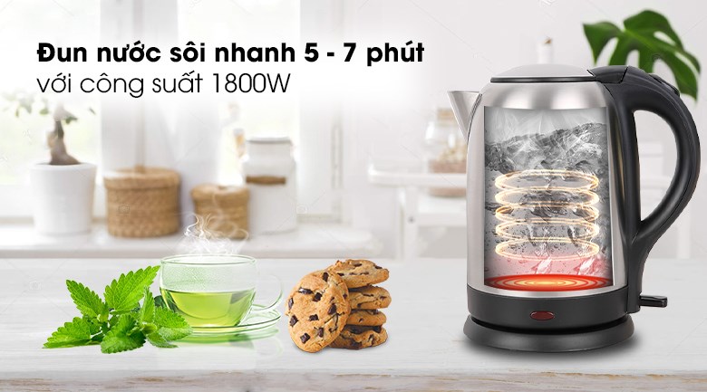 Bình đun siêu tốc Midea 1.7 lít MK-17SS