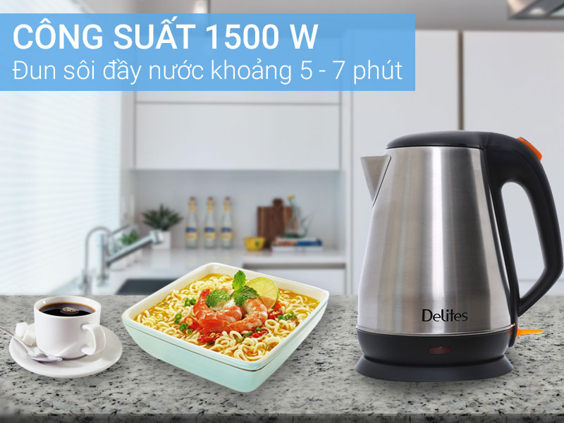 Bình siêu tốc Delites ST18S03 1.8 lít Bình siêu tốc Delites ST18S03 1.8 lít
