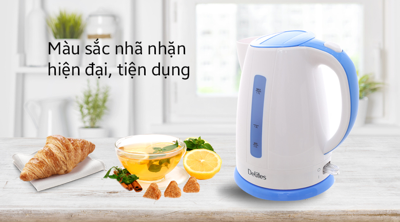 Bình siêu tốc Delites 1.7 lít ST17P01WG Màu Xanh