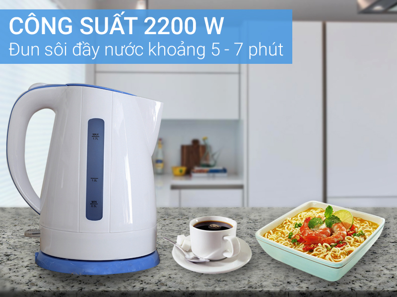 Bình siêu tốc Delites ST17P01WG Màu Xanh Bình siêu tốc Delites ST17P01WG Màu Xanh