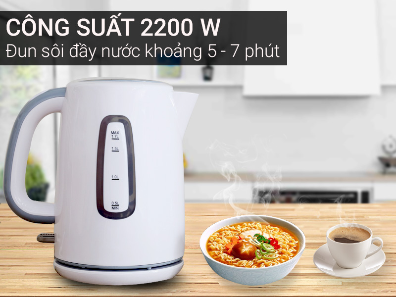 Bình siêu tốc Delites ST17P01 Màu Xám Bình siêu tốc Delites ST17P01 Màu Xám