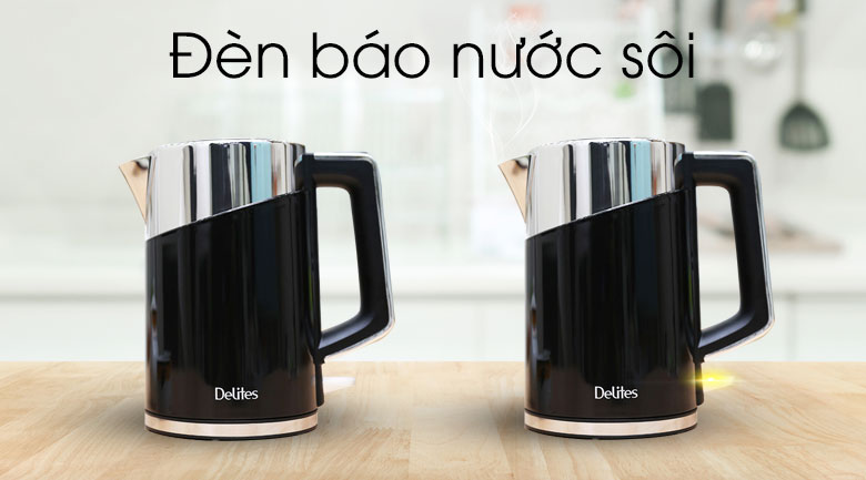 Bình đun siêu tốc Delites 1.7 lít ST17DB01 Màu Đen