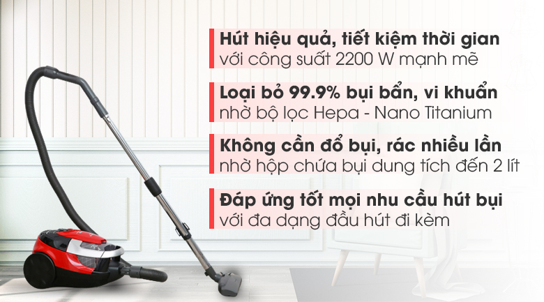 Máy hút bụi Hitachi CV-SE22V 2200W