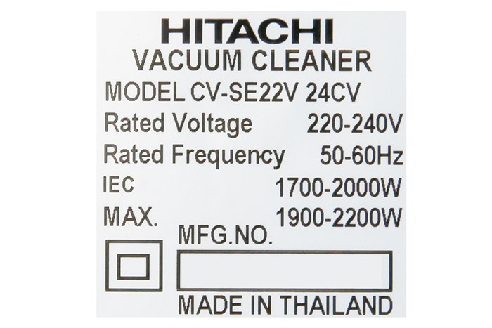 Máy hút bụi Hitachi CV-SE22V 2200W Màu Đỏ