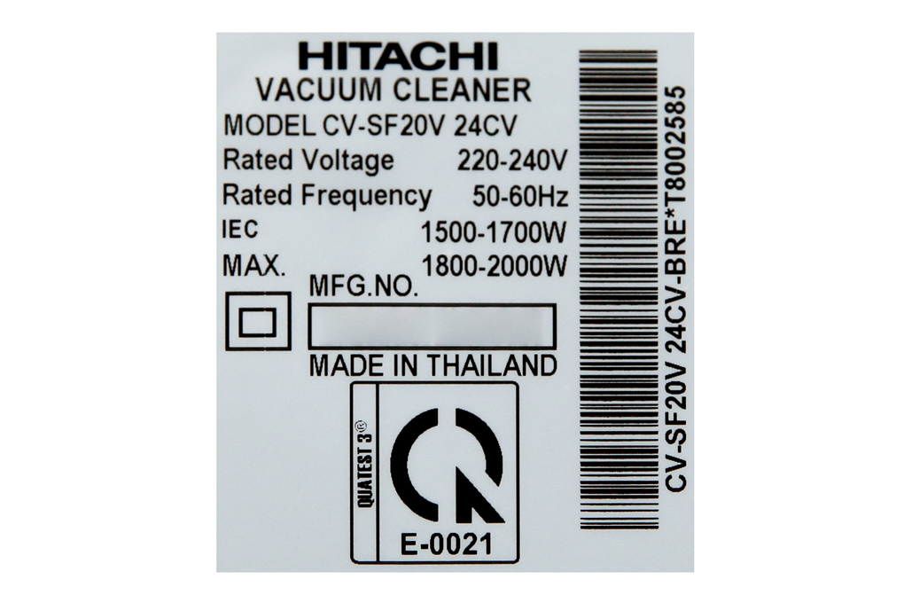 Máy hút bụi Hitachi CV-SF20V 24CV (BRE) 2000W
