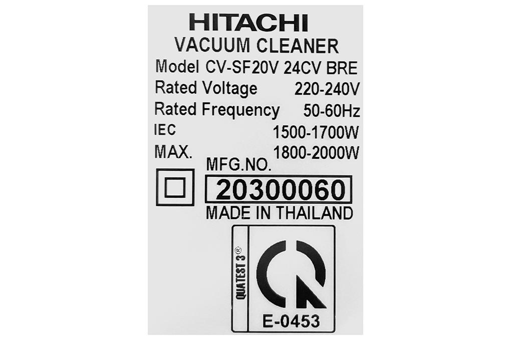 Máy hút bụi dạng hộp Hitachi CV-SF20V 24CV (BRE) Màu Đỏ