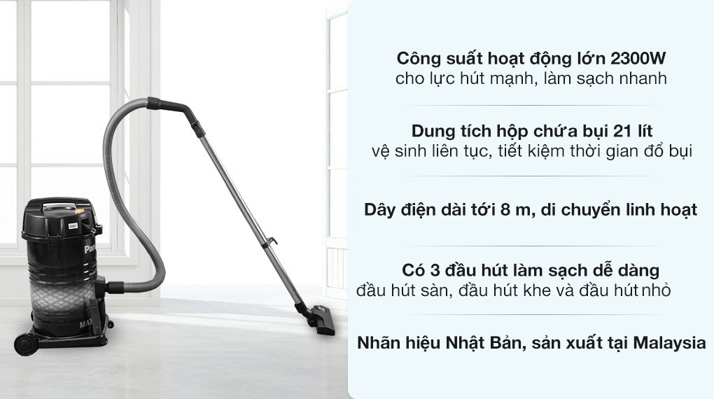 Máy hút bụi công nghiệp Panasonic MC-YL637SN49