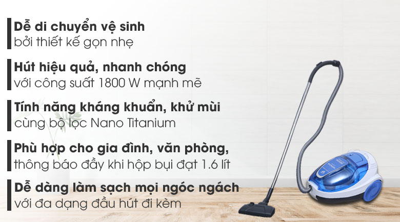 Máy hút bụi Hitachi CV-SF18 1800W - giá tốt