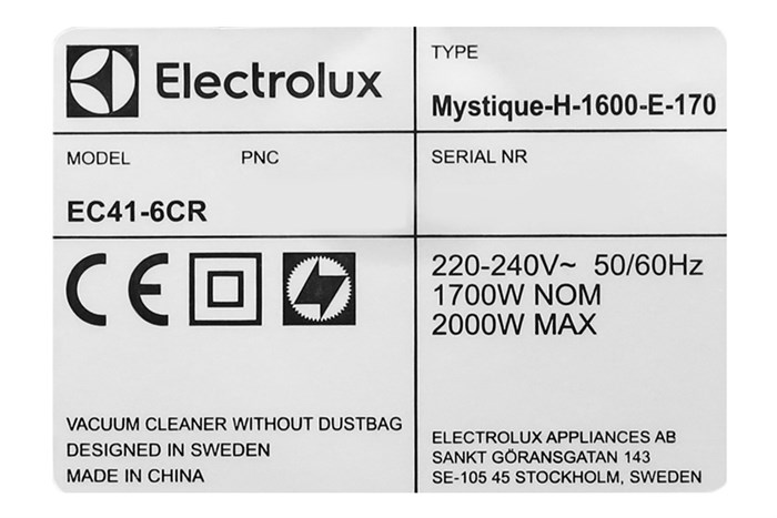 Máy hút bụi dạng hộp Electrolux EC41-6CR Màu Đỏ