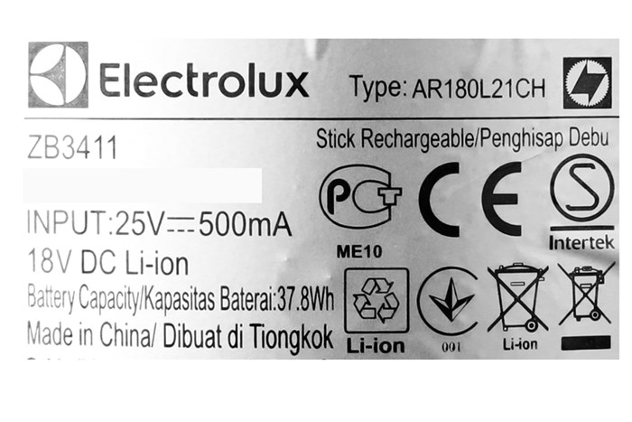 Máy hút bụi không dây Electrolux ZB3411 Màu Xanh Dương