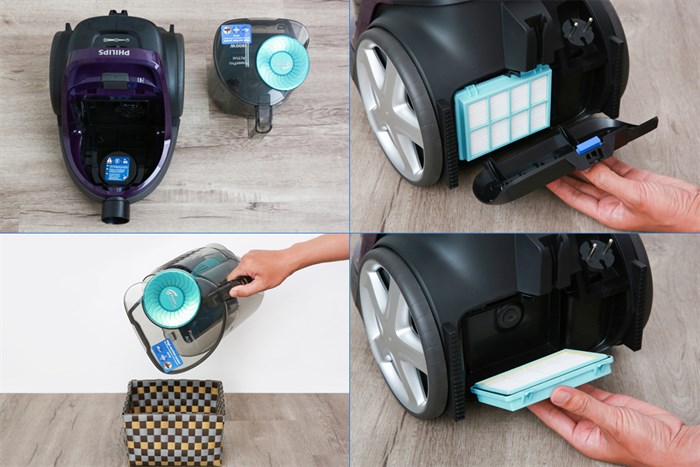 Máy hút bụi dạng hộp Philips FC9571 Màu Đen - Tím