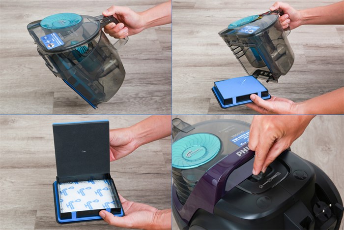 Máy hút bụi dạng hộp Philips FC9571 Màu Đen - Tím