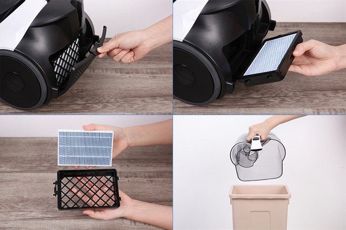 Máy hút bụi dạng hộp Samsung VCC8835V37/XSV Màu Trắng - Đen