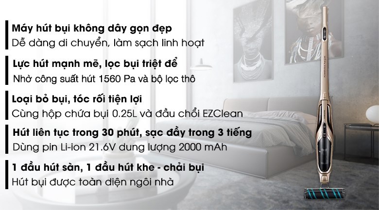 Máy hút bụi không dây Samsung VS03R6523J1/SV