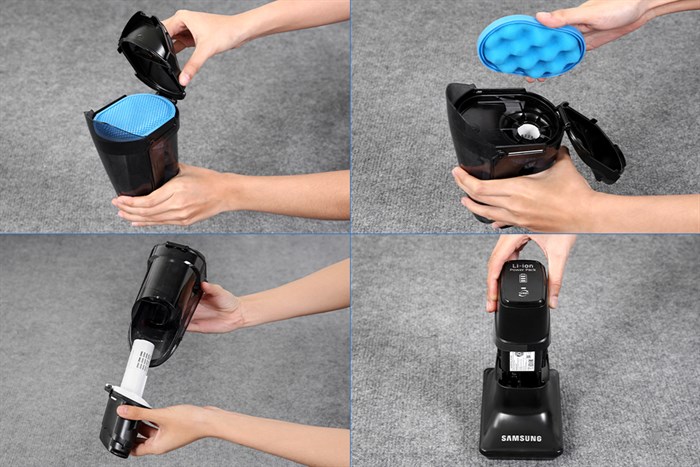 Máy hút bụi không dây Samsung VS03R6523J1/SV Màu Đen - Vàng