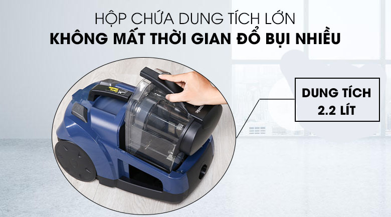 Dung tích 2.2 lít - Máy hút bụi Panasonic MC-CL573AN49 1800W