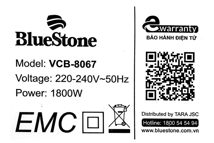 Máy hút bụi dạng hộp BlueStone VCB-8067 Màu Cam