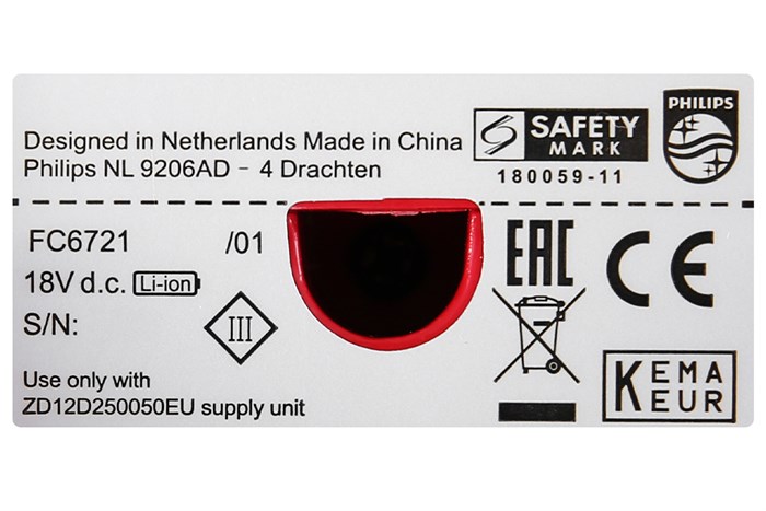 Máy hút bụi không dây Philips FC6721 Màu Đỏ