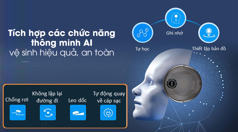 Hoạt động thông minh - Robot hút bụi Shimono ZK808