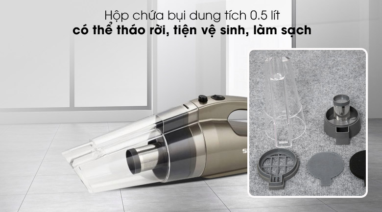 Hộp chứa bụi 0.5 lít - Máy hút bụi cầm tay Shimono SVC1017