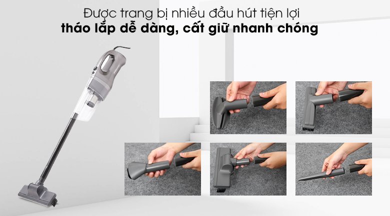 Nhiều đầu hút đa năng - Máy hút bụi cầm tay Shimono SVC1017