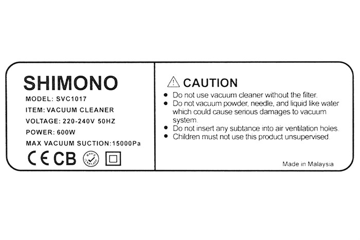 Máy hút bụi cầm tay Shimono SVC1017 Màu Xám