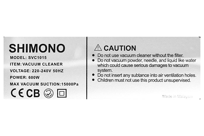 Máy hút bụi cầm tay Shimono SVC1015 Màu Trắng