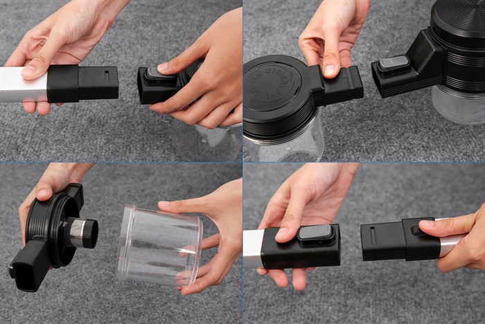 Bộ máy hút bụi cầm tay Shimono SVC1022 và SVC1019C Màu Đen - Xanh lá