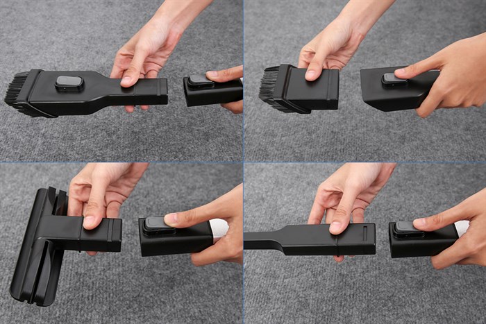 Bộ máy hút bụi cầm tay Shimono SVC1022 và SVC1019C Màu Đen - Xanh lá