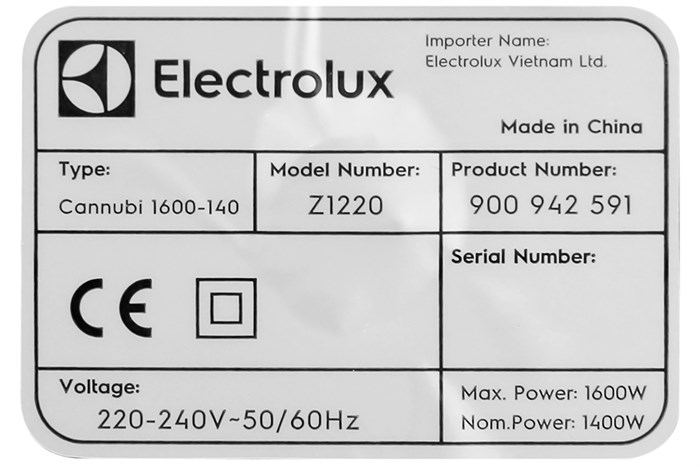 Máy hút bụi dạng hộp Electrolux Z1220 Màu Xanh Dương