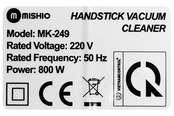 Máy hút bụi cầm tay Mishio MK-249 Màu Trắng