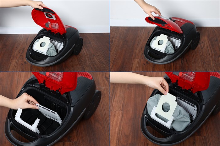 Máy hút bụi dạng hộp Panasonic MC-CJ911RN49 Màu Đỏ