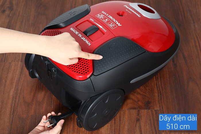 Máy hút bụi dạng hộp Panasonic MC-CJ911RN49 Màu Đỏ