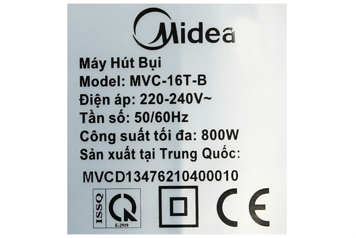 Máy hút bụi cầm tay Midea MVC-16T-B Màu Xanh da trời