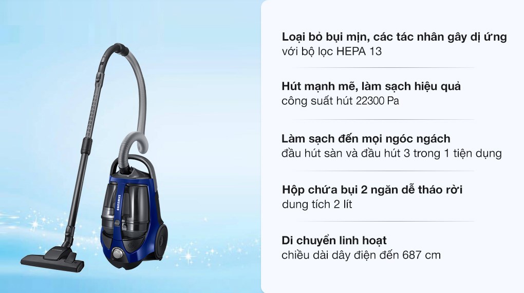 Máy hút bụi dạng hộp Samsung VCC8836V36/XSV