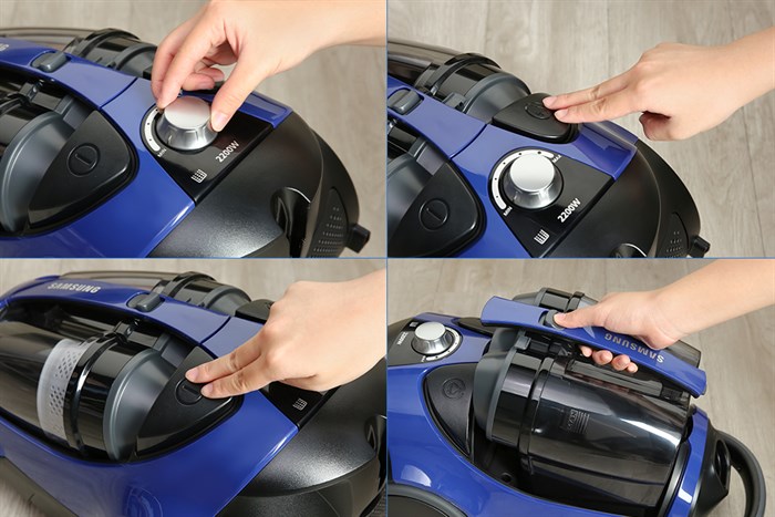 Máy hút bụi dạng hộp Samsung VCC8836V36/XSV Màu Đen - xanh dương