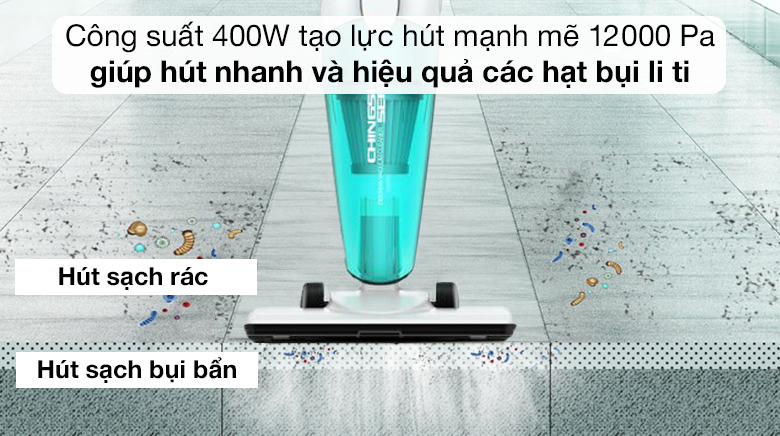 Máy hút bụi cầm tay Deerma DX118C - Công suất