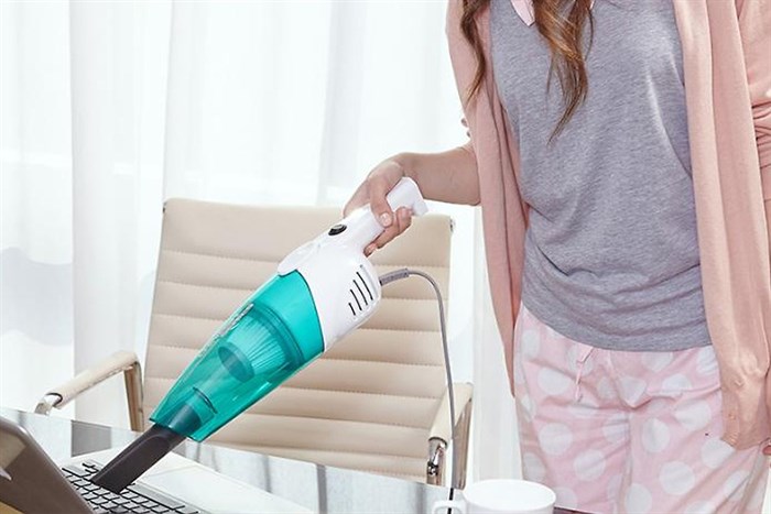 Máy hút bụi cầm tay Deerma DX118C Màu Trắng - Xanh