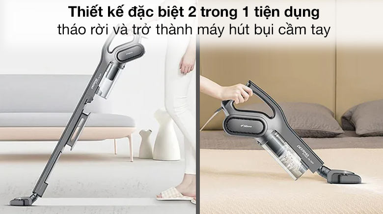 Thiết kế 2 trong 1 - Máy hút bụi cầm tay Deerma DX700S