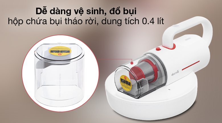 Hộp bụi - Máy hút bụi đệm giường diệt khuẩn UV Deerma CM1900