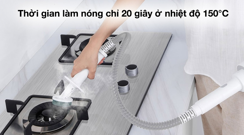 Máy vệ sinh hơi nước cầm tay đa chức năng DEERMA ZQ600 - Cung cấp thời gian làm nóng chỉ 20 giây ở nhiệt độ 150°C