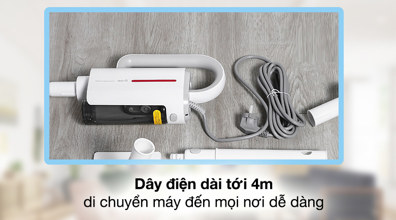 Máy vệ sinh hơi nước cầm tay đa chức năng DEERMA ZQ600 - Chiều dài dây điện lên tới 4m